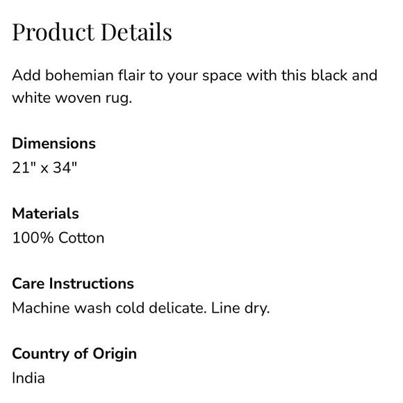 Caravan Home Diamond Woven Rug - Picture 10 of 10